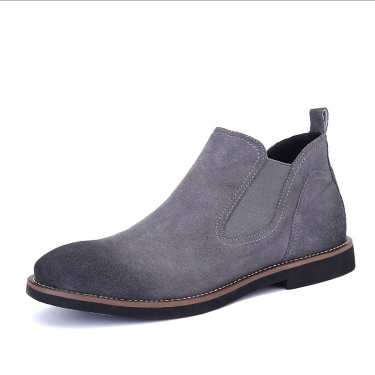 Factory Wholesale Fashion New Design Solid Chelsea Non-slip Men's Boots Ankles Accept Customization