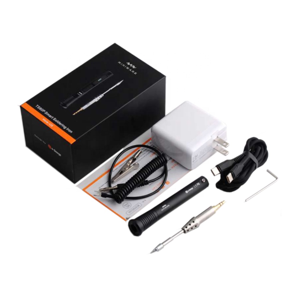 TS80 мини USB Type C PD2.0 QC3 цифровая паяльная станция температура OLED дисплей TS80P Электрический паяльник для подключения к Набор вакуумных банок портативный
