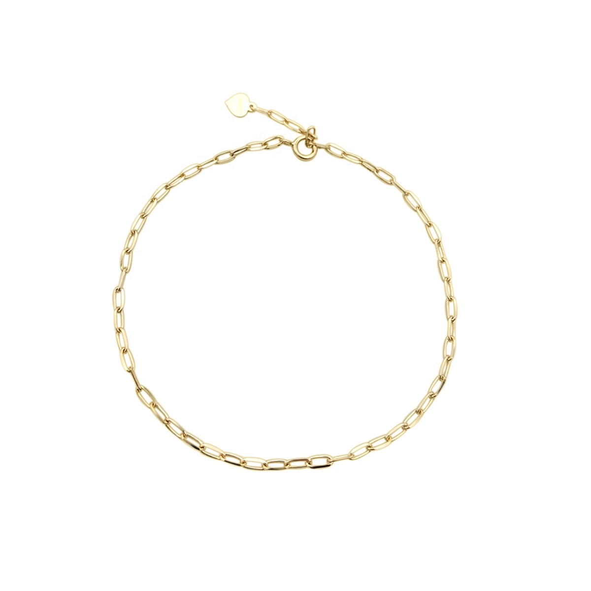 Модный браслет-цепочка, ювелирное изделие, 14K, твердый золотой браслет, бумажный зажим, цепочка, 14k, золотой браслет, оптовая продажа