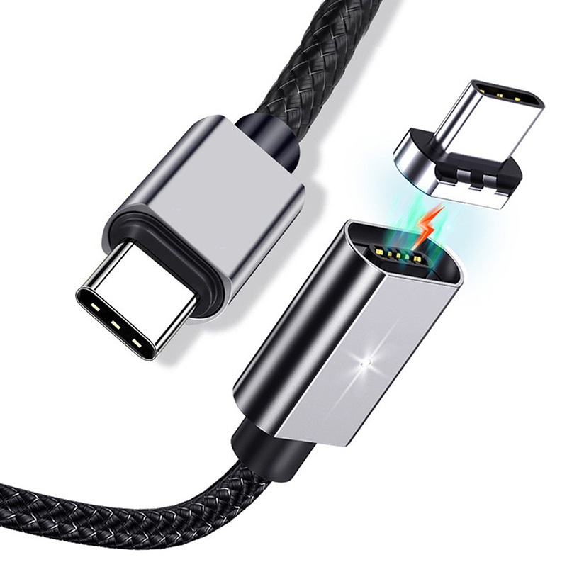 For Apple Macbook magnetic data cable PD100W quick charge 4.0 dual type-c fast charging cable 5A magnetic cable