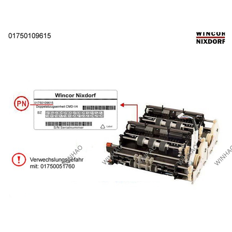 Оригинальные новые Wincor Nixdorf запасные части 01750109615 и 1750109615 атм двойной экстрактор блок cmd-v4