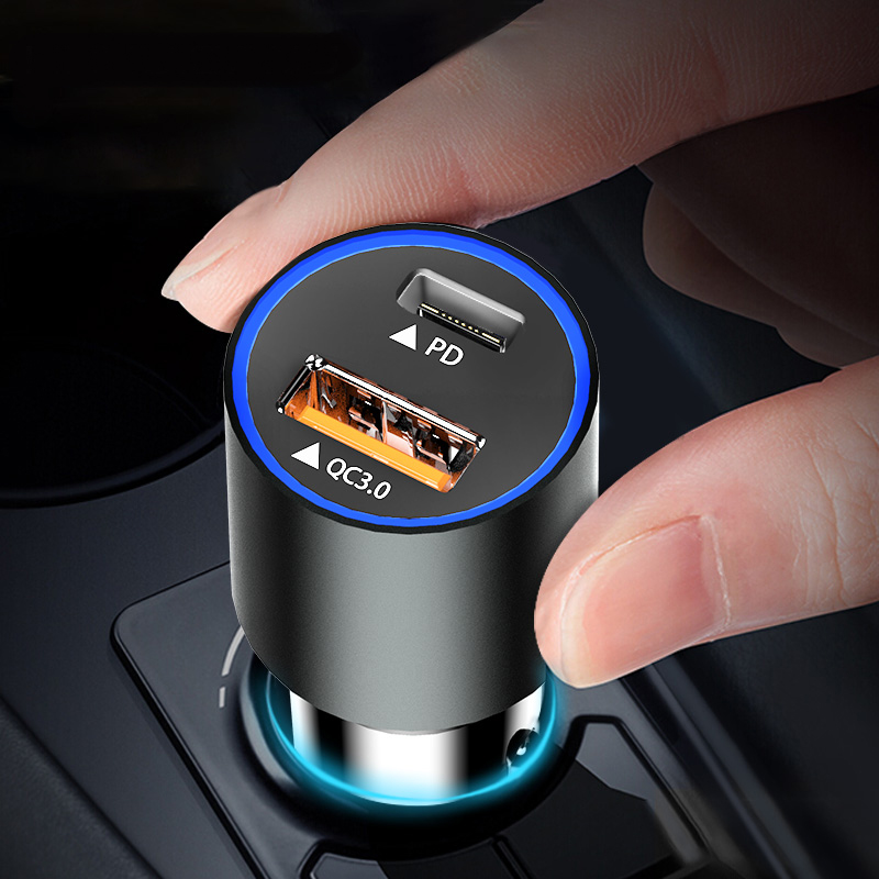 42 Вт Quick Charge 3,0 USB зарядное устройство PD автомобильный чехол для мобильного телефона для iPhone Samsung Huawei USB Type-C для быстрой зарядки мобильного телефона чехол для телефона быстрый QC 3,0 для автомобиля с двумя портами