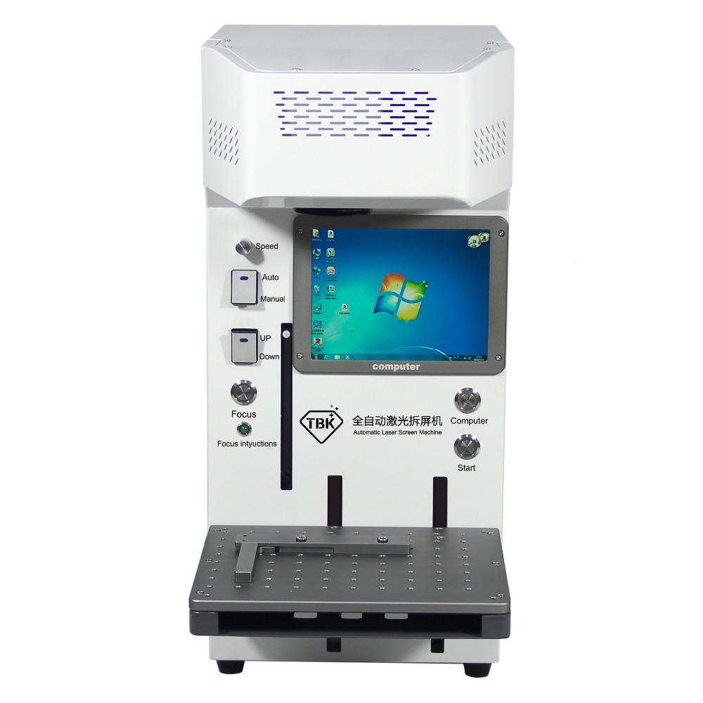 TBK Новый TBK-958A автоматические лазерные машины, 3 в 1 для iPhone заднее стекло для разделения, логотип, маркирующая гравировальная, рамка разделения