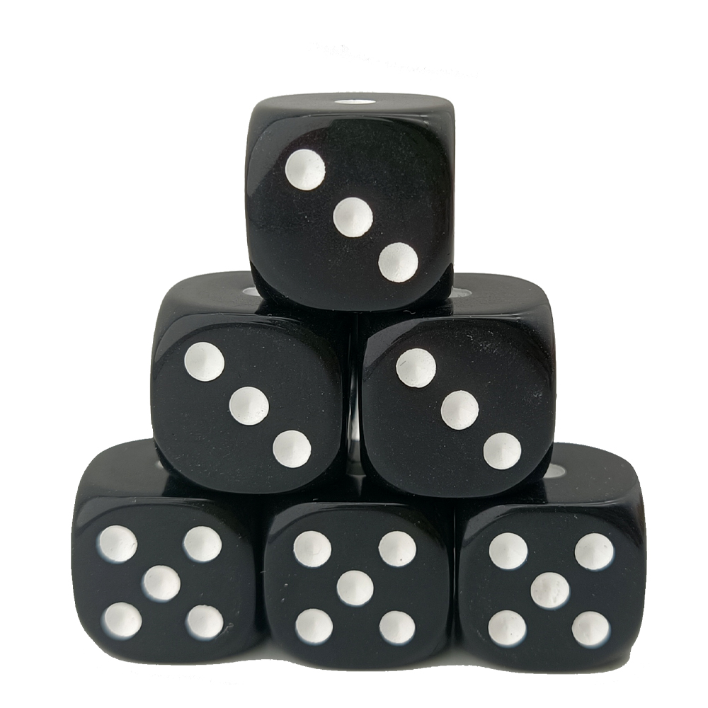 Wholesale Dice Six Sided Square Opaque 16mm D6 Dice Cuctom GAME Acrylic Dice