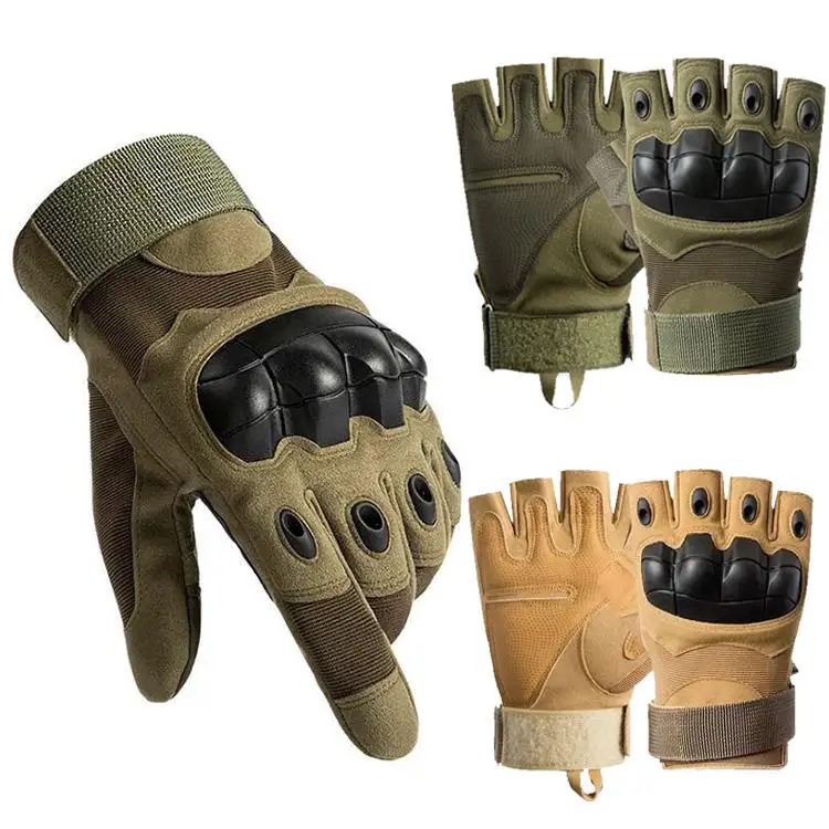 Custom Motorcycle Hard Knuckle Touch Screen Full Half Finger Combat Security Equipment Tactical Gloves