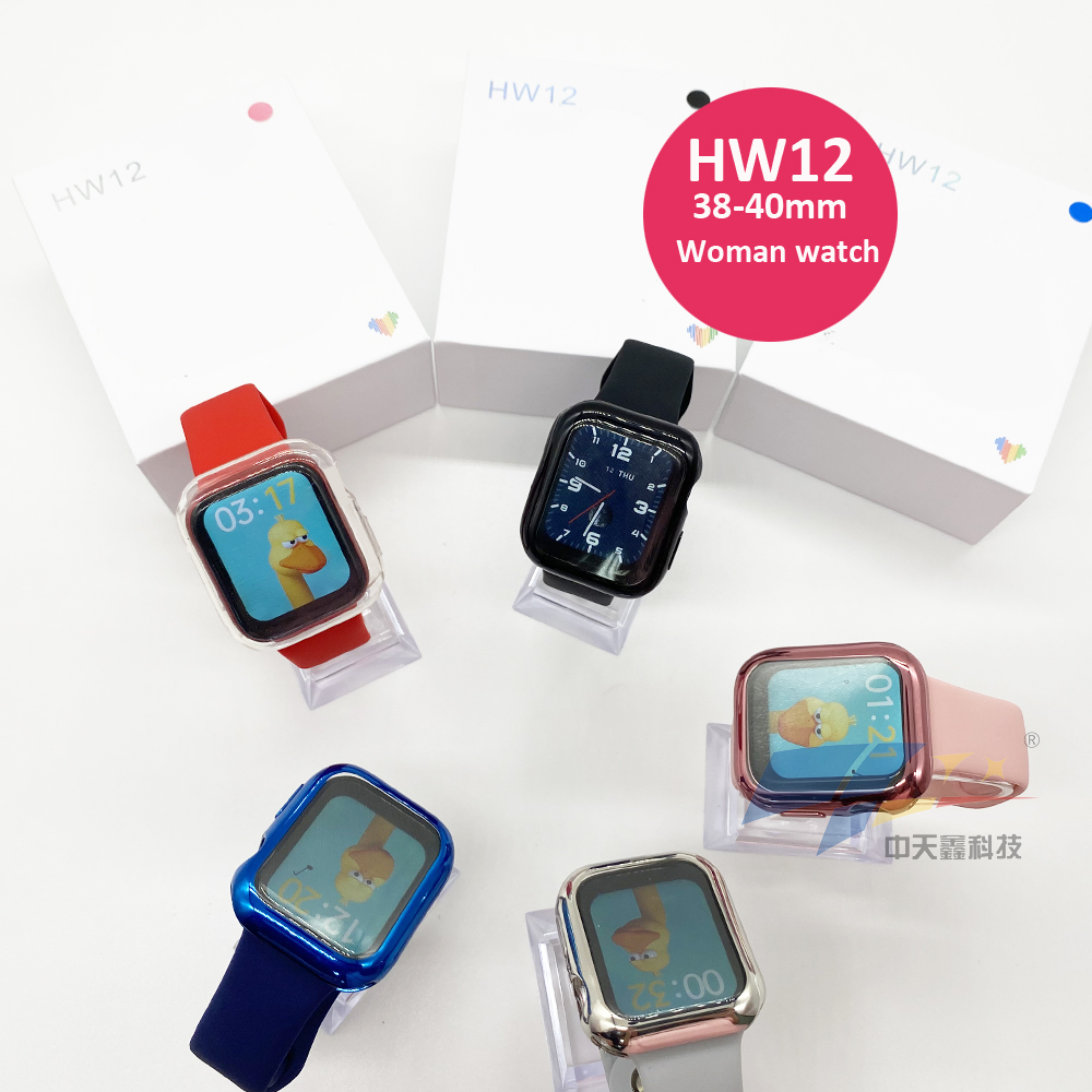 HW12 Smartwatch 40mm Original Wearfit Pro App 1.57 inch Small square watch fashionable ladies watch HW12