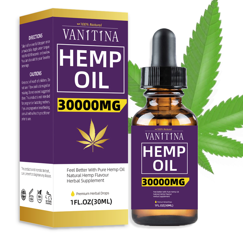 Оптом частная этикетка thc Бесплатная высокая прочность 100% чистое органическое полный спектр 30000 мг cbd конопляного масла для снятия стресса полости рта и массажа
