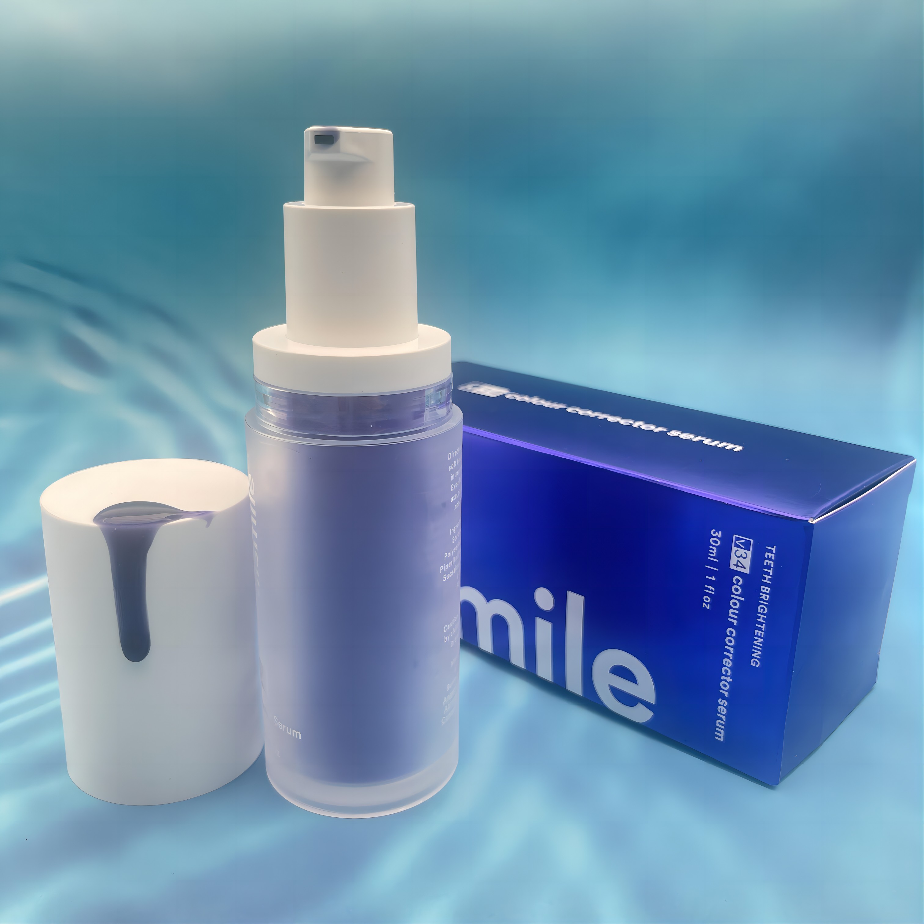 Hot Selling Professional Mint Flavored Teeth Whitening Toothpaste 30ml 1fl oz Purple V34 Color Corrector Home Use CE Certified