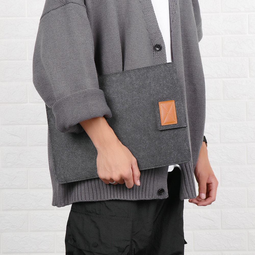 Shockproof Tablet Sleeve Case Travel Pouch Carrying Protective Bag Fit Thin Portable Laptop Sleeve Case Wool Felt Soft cover