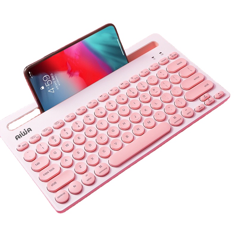 AIWO High Quality OEM Accept Professional Keyboard Manufacturer MINI Keyboard USB White Wireless Gaming Keyboard For Tablet
