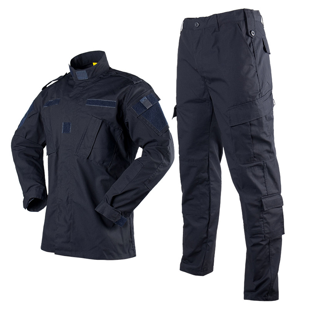Hot Selling Dark Blue Security Guard Uniforms ACU Uniform CVC Combat Mens Uniform Police Suit