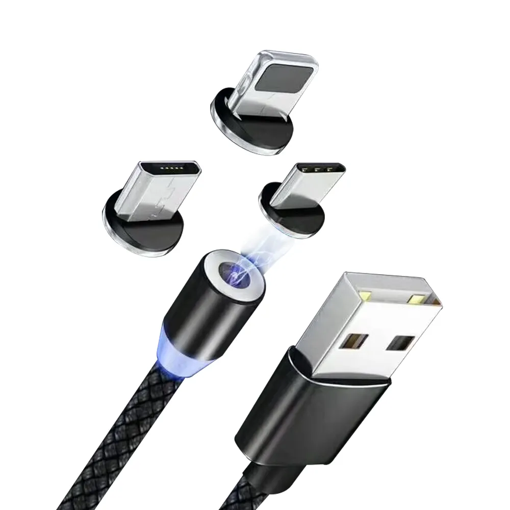 SIPU usb charging micro phone cable 3 in 1 USB charger cable magnetic data cable