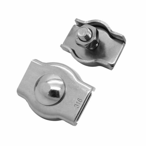 Веревочные проволочные аксессуары из нержавеющей стали AISI304 AISI316 SS304 SS316 Симплексные зажимы для проводов диаметром 2 мм-8 мм