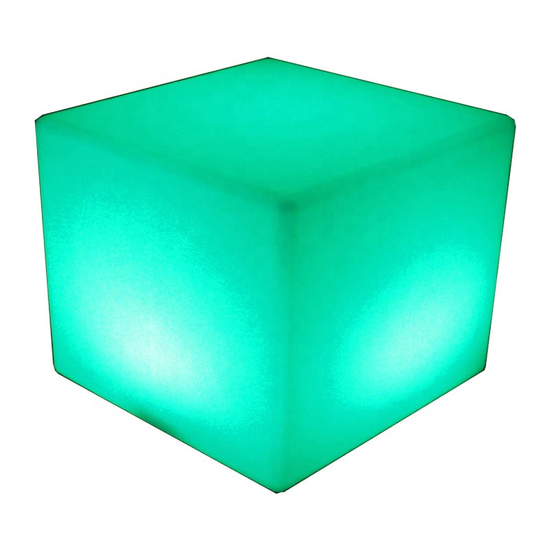30 см RGB меняющий цвет светодиодный солнечный кубический барный стул для улицы, сада, вечеринки, пляжа, ландшафта, мебель