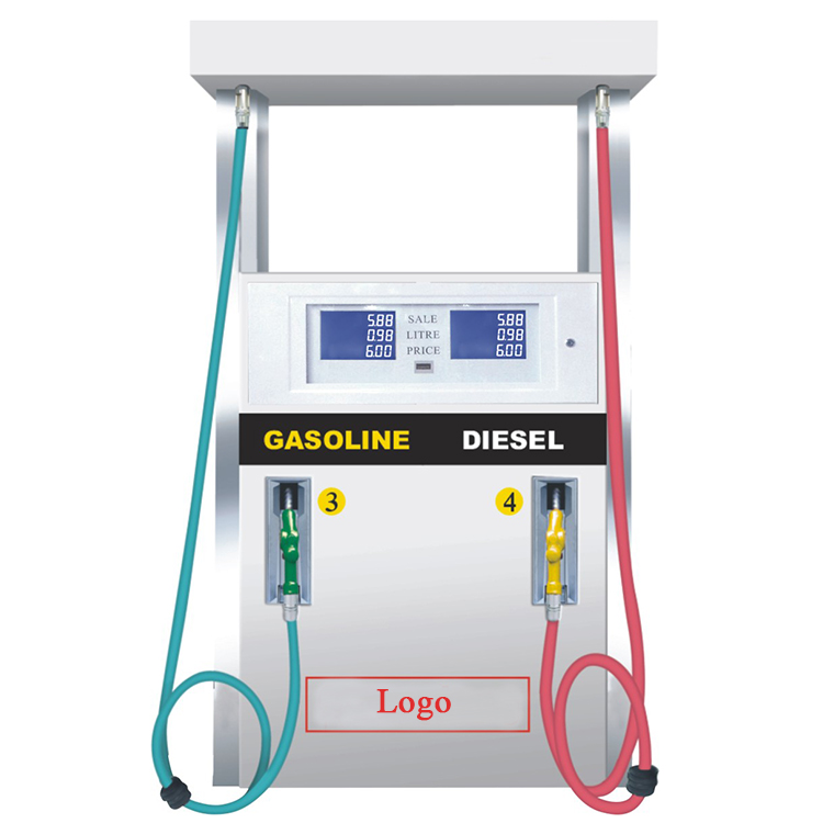 Double oils tanker fuel dispenser double nozzles fuel dispenser