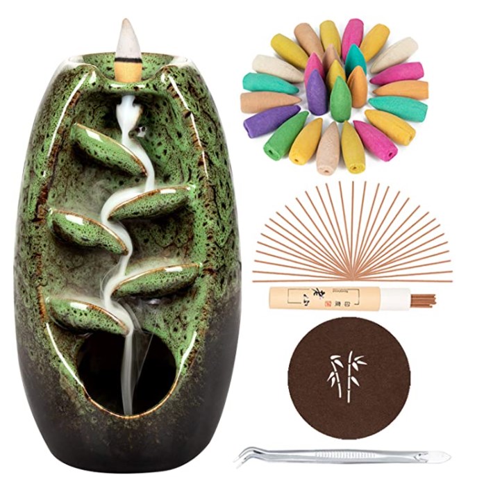 hot sales New Design Waterfall New Design Ceramic Incense Backflow Censer Smoke Waterfall Holder Backflow Incense Burner