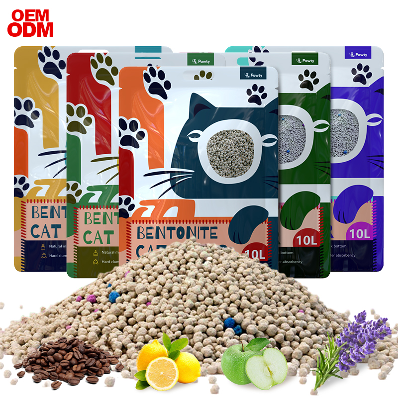 Five flavors Ball shaped bentonite mix eco micro cat litter wholesale deodorant mixed filler sand for kitty cats pet supplies
