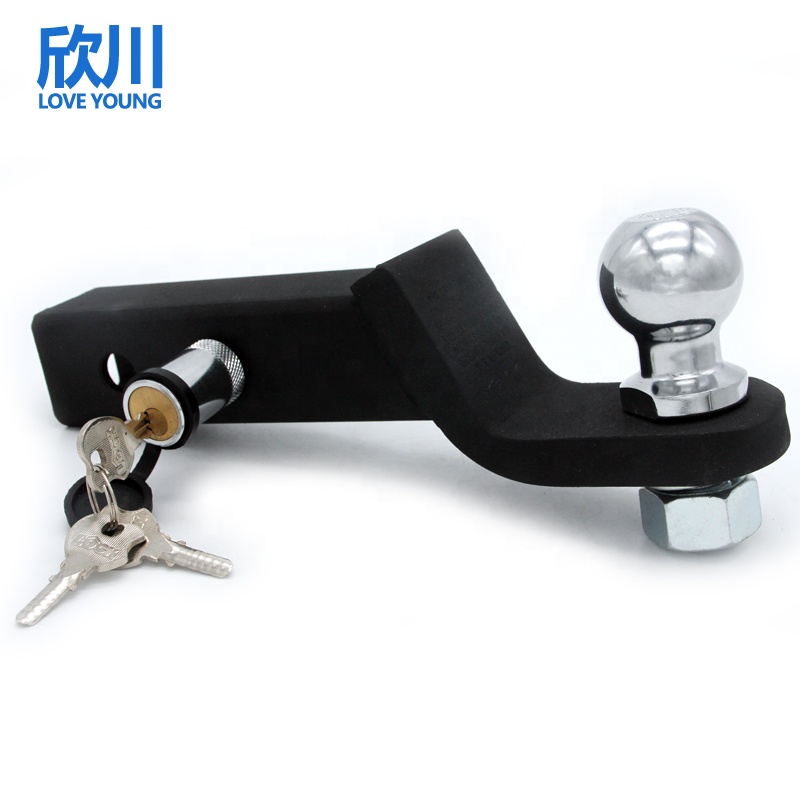 Black Steel pintle hook with rings TRAILER TOWING HOOK High-Duty Pintle Hook For Trailer Towing