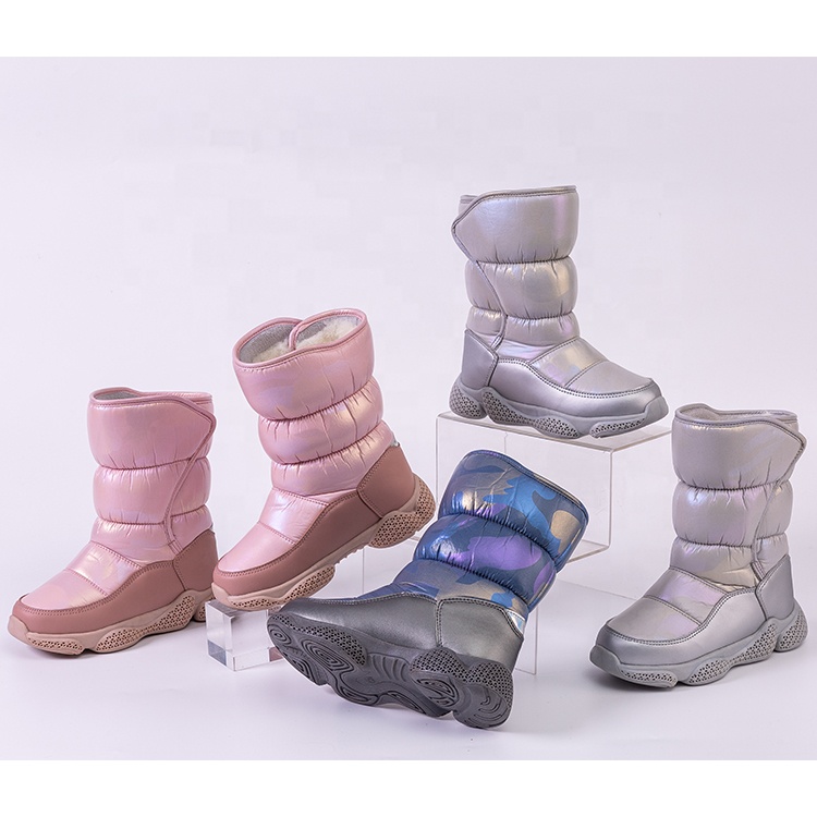 Boy snow boots winter waterproof anti-skid children colorful shoes girls snow boots