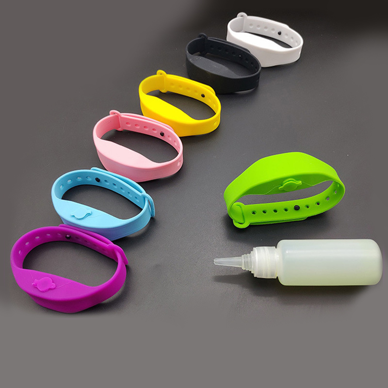 Reused Silicone Bottle Bracelet Liquid Wrist band Portable Silicone Hand Dispenser Bracelet Hand Washing Liquid Soap Wristband