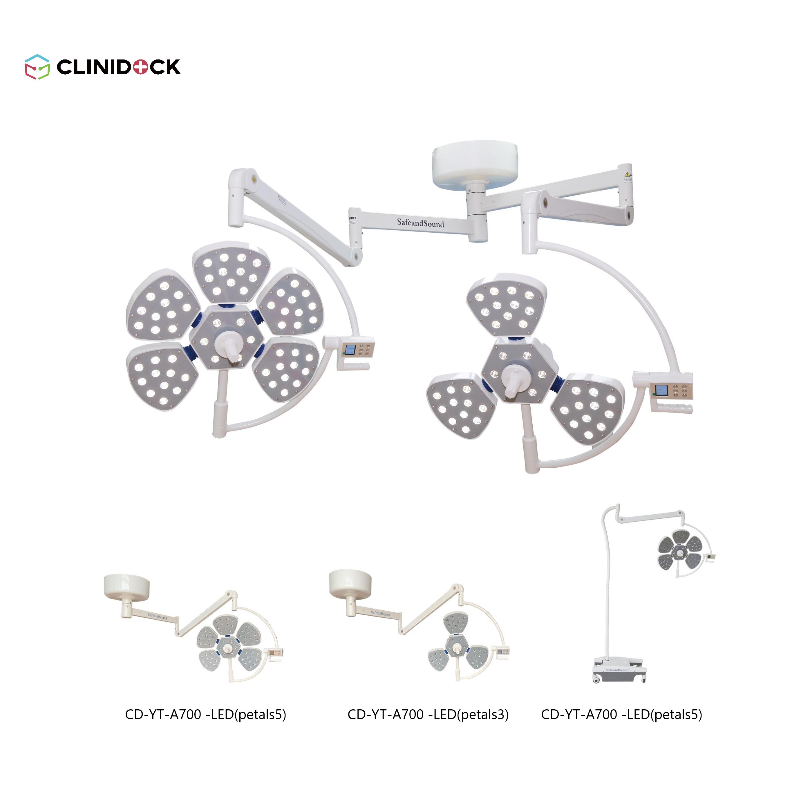 Medical LED Shadowless Operating Lamp for surgical room Double head surgical ceiling led lamp