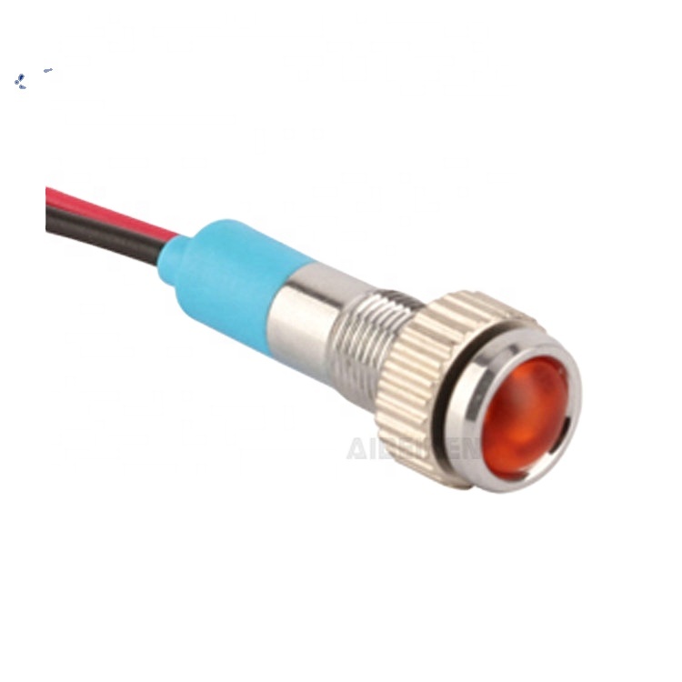 8mm 12v 24v panel led indicator light 220v metal indicator light push button indicator lights