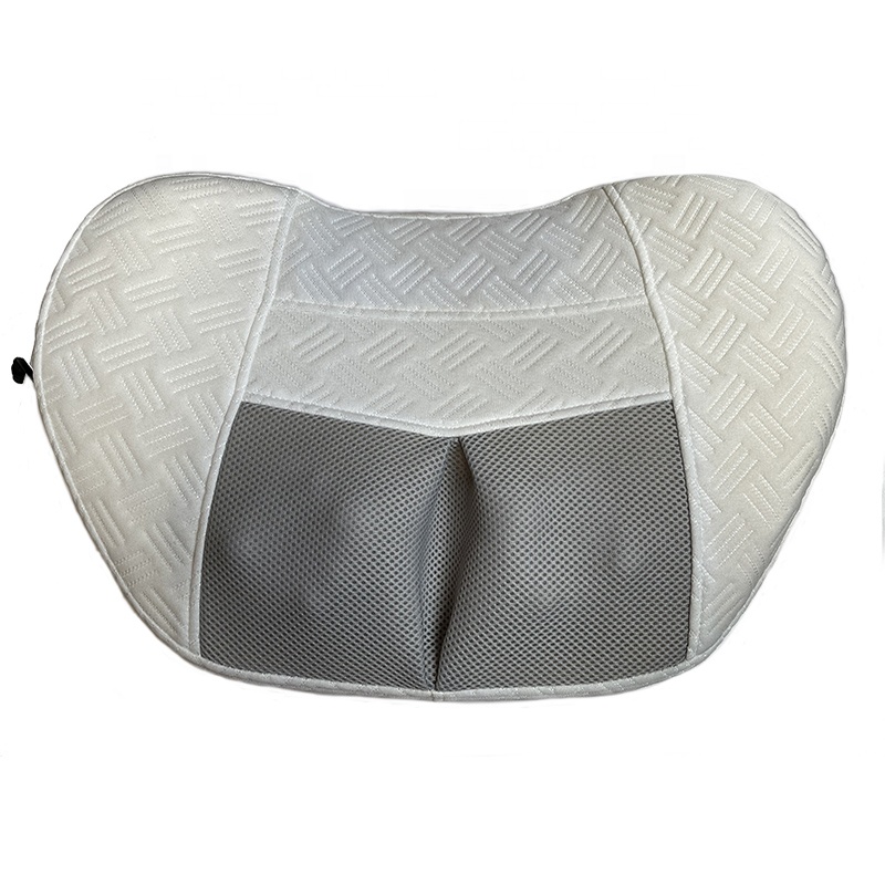 Air inflation full body shiatsu massage pillow with heating head back neck rolling kneading massager pillow