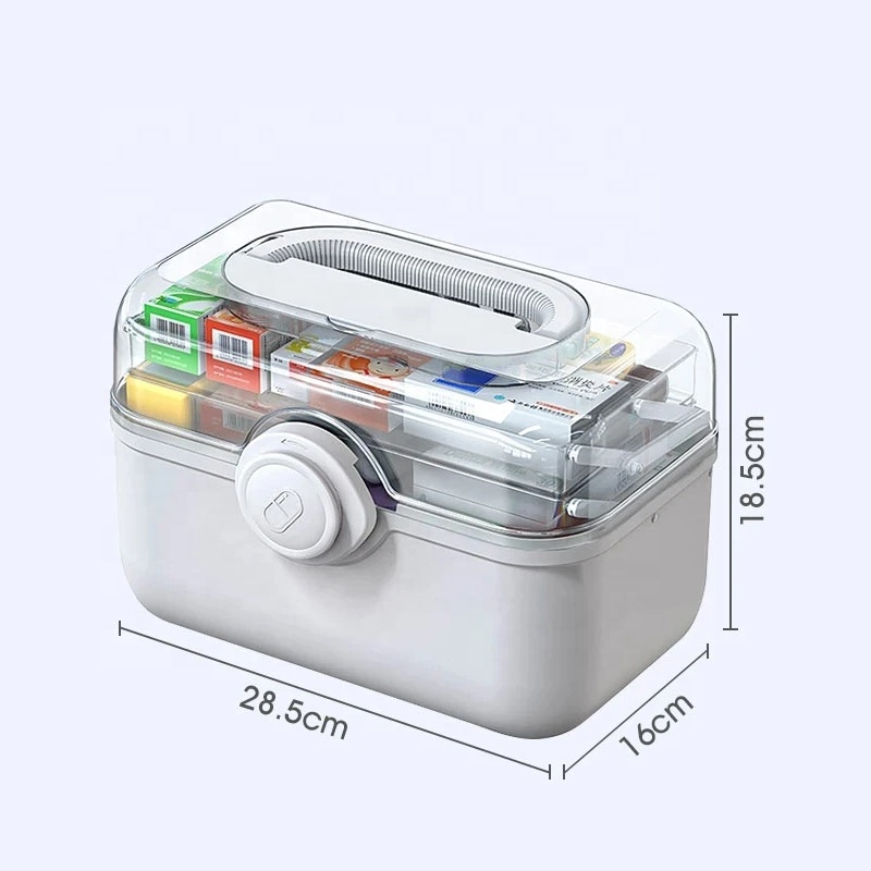 Portable Home Storage & Organization Large Capacity Family Medicine Organizer Box