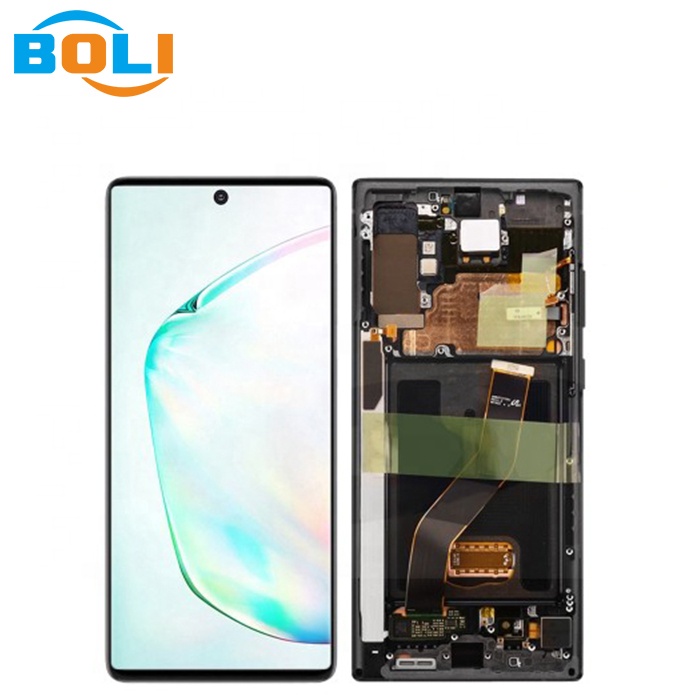 Высококачественный оригинальный экран для Samsung Galaxy Note 10 Plus дисплей для Samsung note 10 plus оригинальный с рамкой ЖК-экран