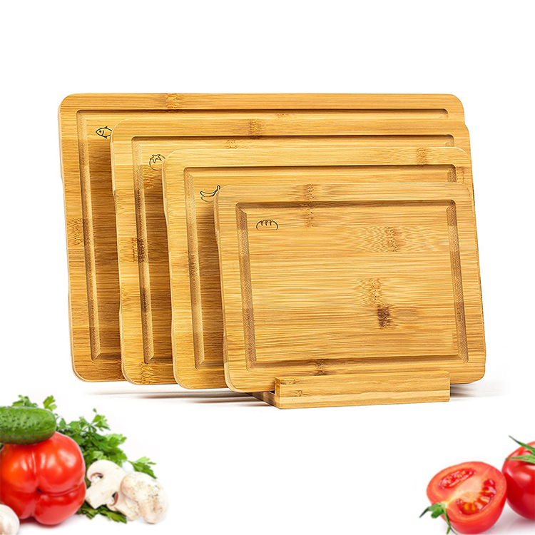 Wood Butcher Block and Wooden Carving Board for Meat and Chopping Vegetables, Bamboo chopping board with juice groove