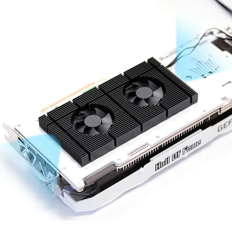 Радиатор для графического процессора Nvidia RTX серии 3090, видеокарта VGA VRAM, алюминиевая панель + двойной вентилятор PWM, охлаждающий кулер