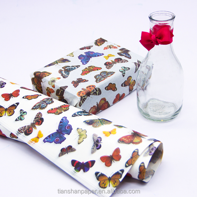 custom17gsm-30gsm / 1-6pantone colors High quality competitive manufacturer printed tissue paper