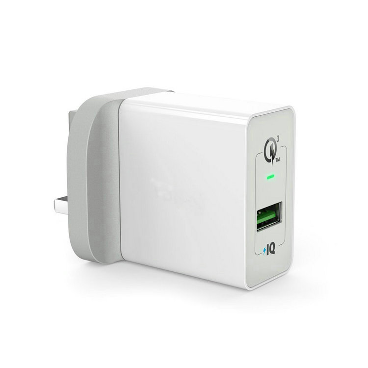 QC 3,0 18 Вт 3 Ампер британская вилка USB настенное зарядное устройство для мобильного телефона Latop