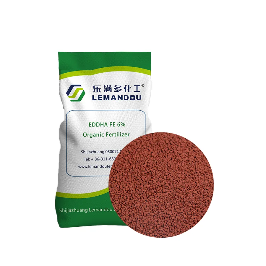 EDDHA Fe 6%  high efficient agricultural fertilizer  to iron deficiency 100% water solubility  EDDHA Iron chelated fertilizer