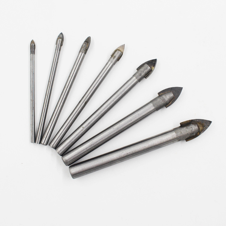 Бур TOOLJOY с шестигранным хвостовиком 1/4 дюйма и твердосплавным наконечником для сверления стекла и плитки, для сверления стекла и плитки с водой
