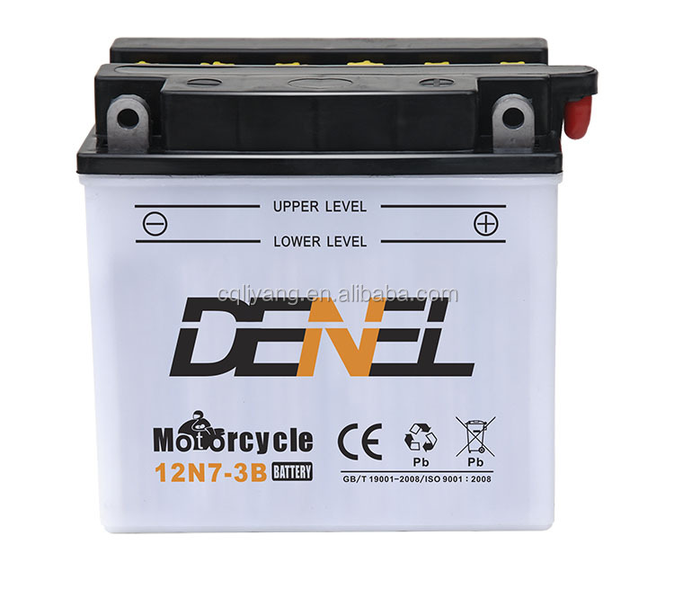 DENEL Китай Оптовая дешевая цена 12v 12N7-3B двухколесный Аккумулятор для мотоцикла