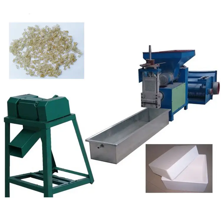 EPS Lump Waste Foam Recycling Machine to Melt Foam and Cut into Granules, Polystyrene Recycling Machine