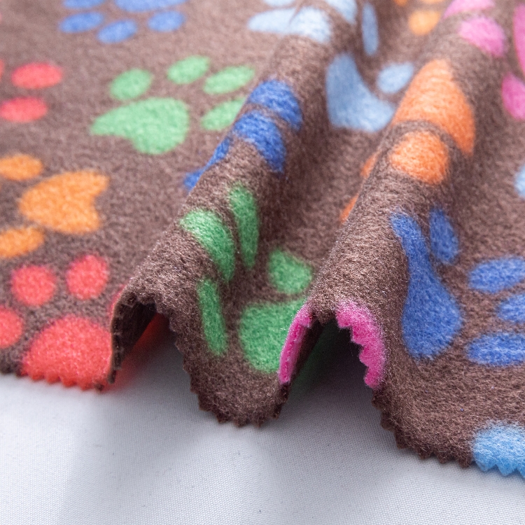 100% Polyester Printed Laminated Polar Fleece Stock Knitted Fabric for garment