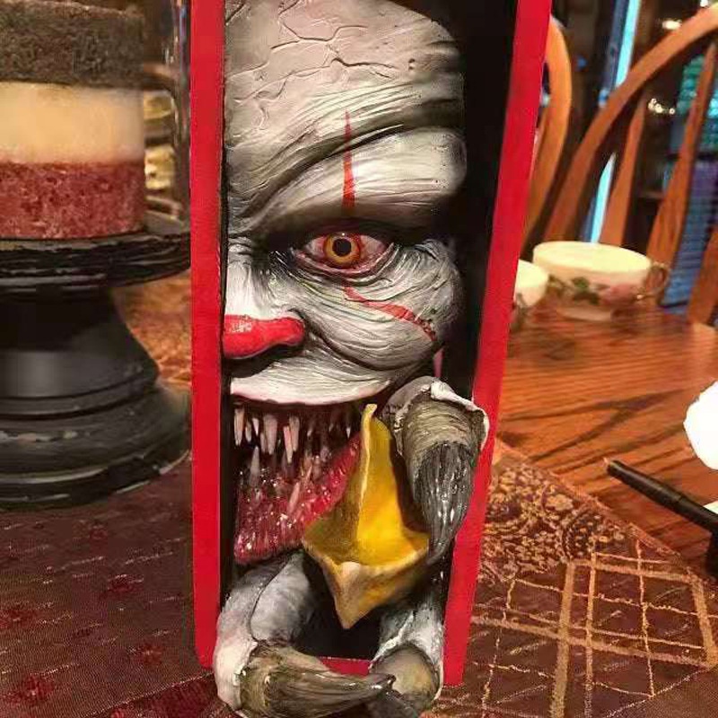 toys 2021 creative halloween decorations Peeping on the bookshelf bookend resin crafts handicraft bookcase decoration toys