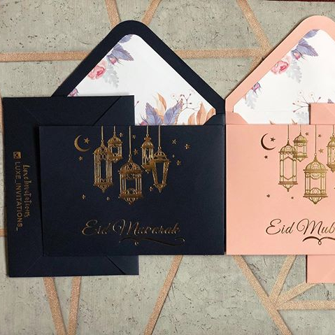 4*6 дюймов, креативные карты Eid Mubarak, поздравительная карта с началом и Луной