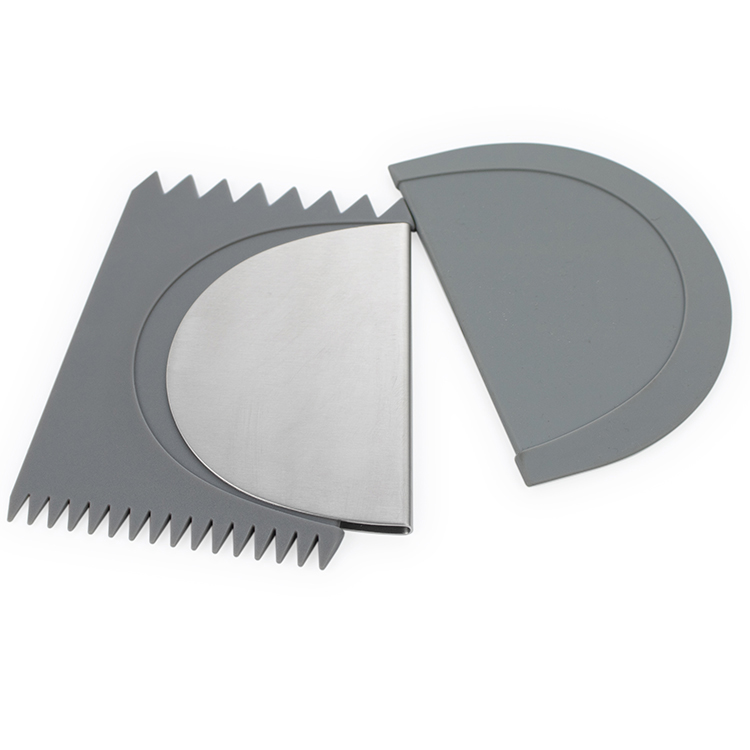 Pastry Cake Dough Cutter Stainless steel silicone nylon Dough Scraper set of 2 for pastry bakery