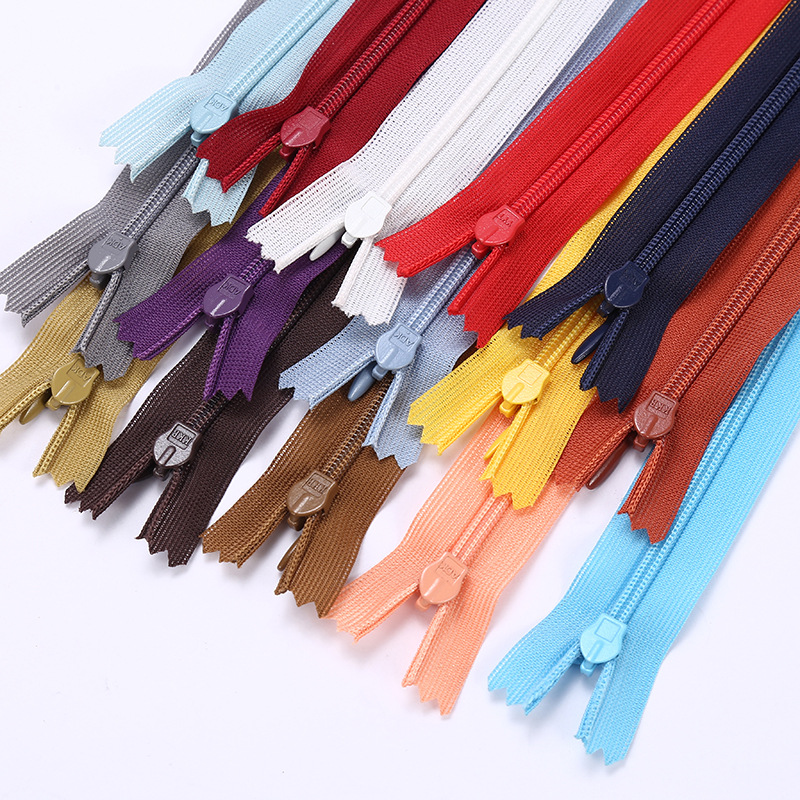 Garment accessories #3 #5 #7 #8 #10 cremallera jacket fermuar nylon zipper tape Custom logo clothing bag zipper