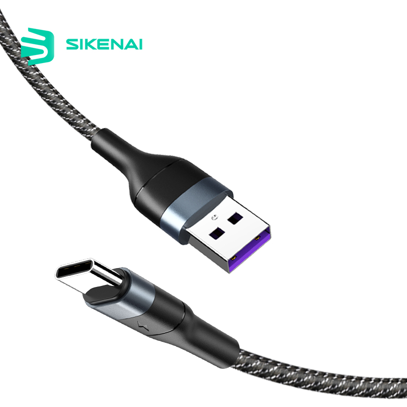 Sikenai USB кабель с нейлоновой оплеткой типа C USB кабель для передачи данных 5A быстрое зарядное устройство для передачи данных кабель для зарядного устройства для Xiaomi