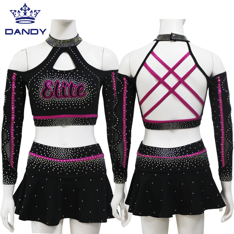 Wholesale cheerleading practice wear custom cheer top and short hot selling cheerleading uniform