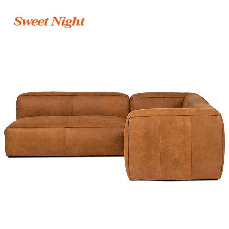 7 Seater Leader Modern Full 3 Seat Sectional Recliner Set Grain Genuine Furniture Leather Sofa