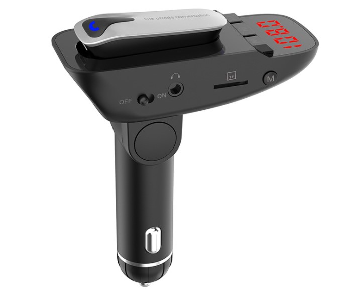 Беспроводной V4.2 автомобильный Bluetooth гарнитура MP3 плеер fm-передатчик A2DP функция автомобиля Наушники