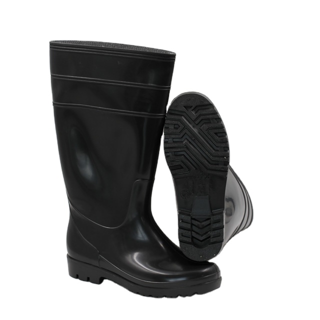 unisex cheap black working wholesal rain boots waterproof for adults rubber gumboots factory price