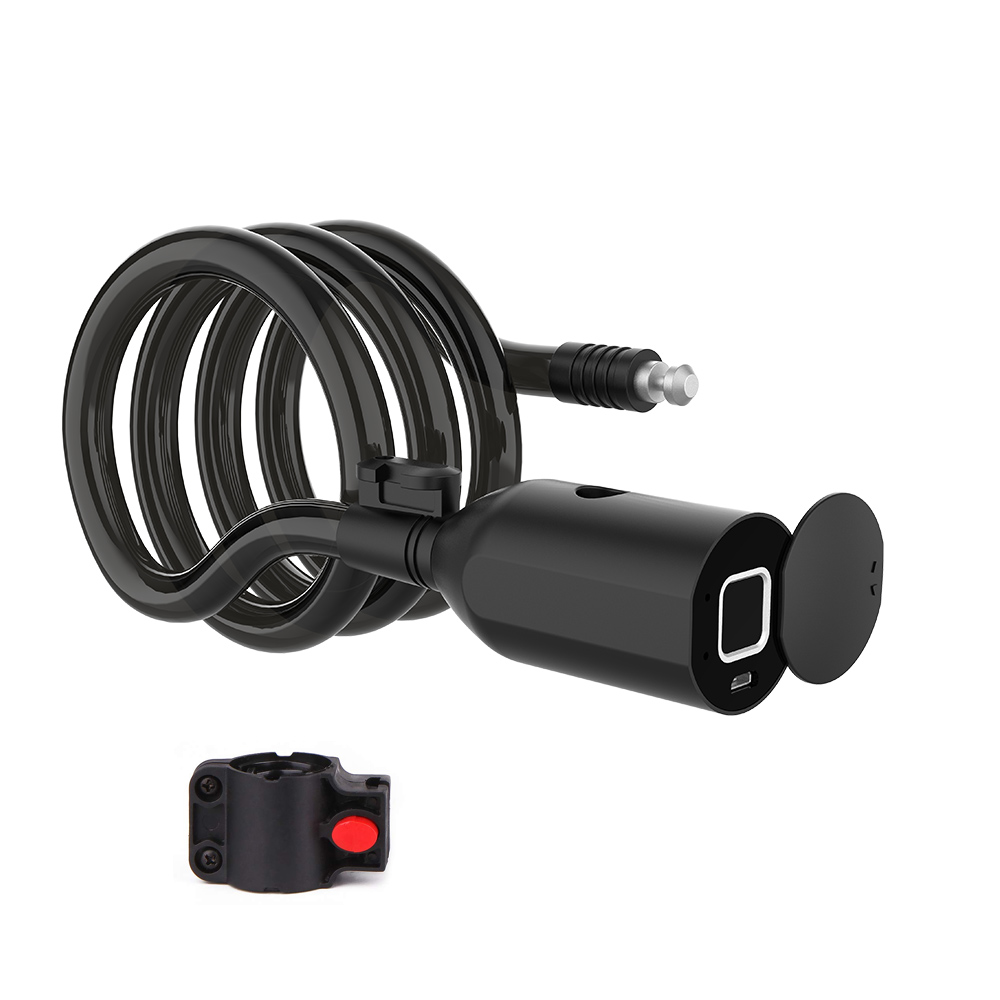 Smart Gps and fingerprint biometric bike chain lock waterproof bicycle