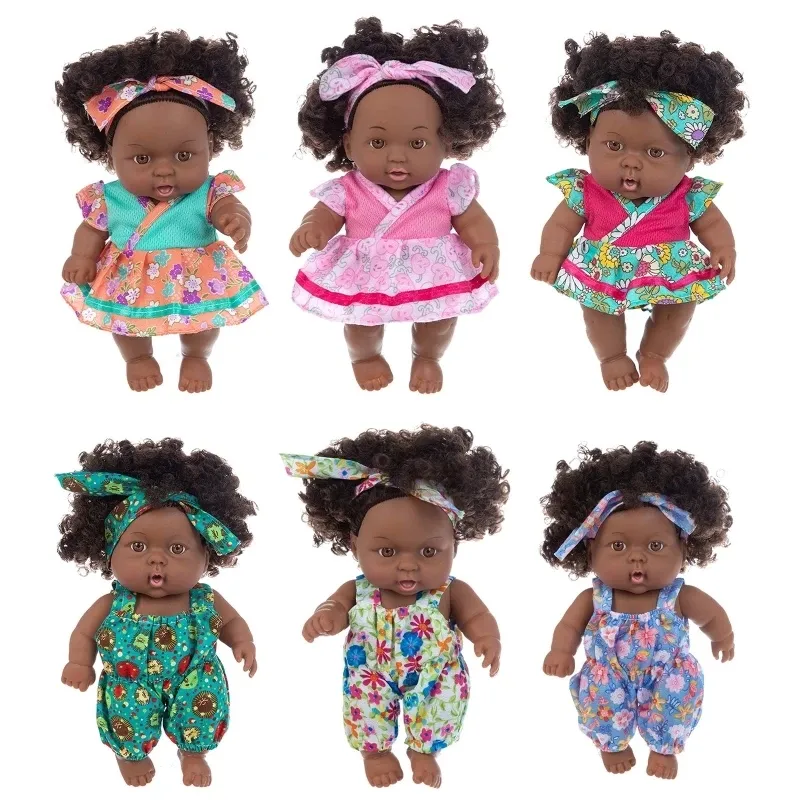 Black Girl Dolls Reborn Baby Realistic Dolls Lifelike 12 inch Baby Play Dolls Fun Kids Toy Gifts