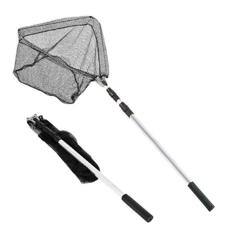 One-piece Thick Aluminum Alloy Triangle Folding Dip Net Dense Eye Net Head Fishing Gear Dip Net Fishing